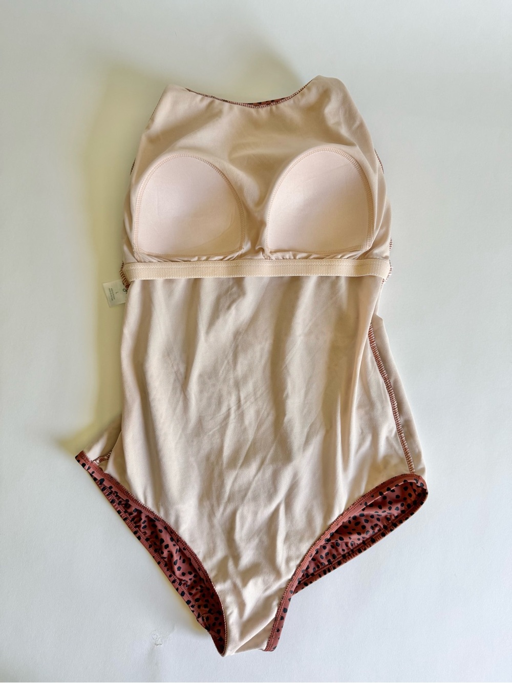 Kona Sol Brown One-Piece Swimsuit with Black Spot Print - Picture 8 of 9